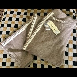 Minnie Rose 100% Cashmere Track Pants w/Racing